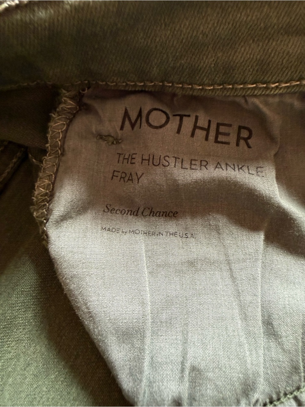 MOTHER Trendy Chic High-Rise Olive Green Boot Cut Jeans - Picture 5 of 8